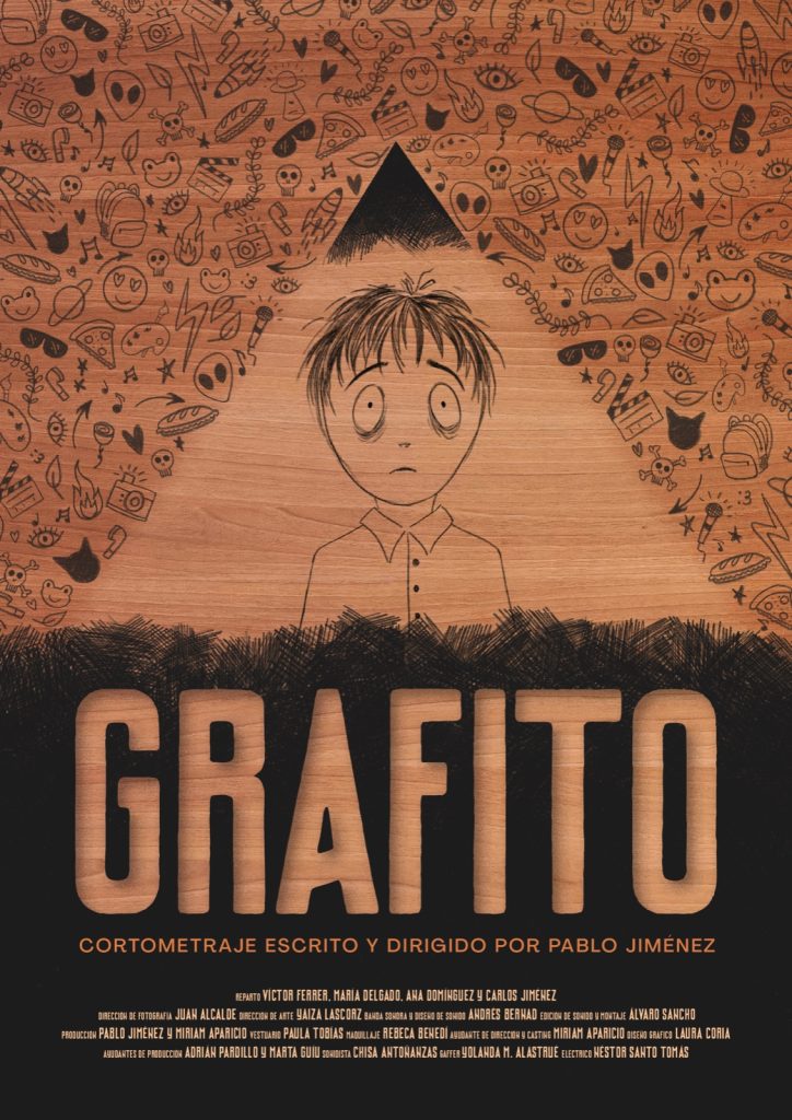 pablo jiménez director, dativa, corto grafito, tim burton, corto aragonés, cortometraje, ópera prima, rodaje zaragoza, rodaje aragón, cine aragonés, audiovisual aargonés, andrés bernad, yaiza lascorz, corto adolescentes, ilustradora mujer, alumno un perro andaluz, escuela un perro andaluz